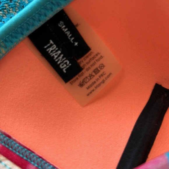 Triangl Scuba Neoprene Floral Triangle Bikini Top - Picture 6 of 6